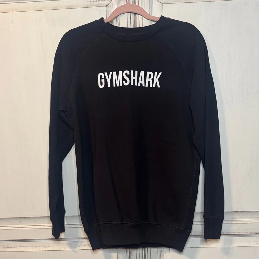 Gymshark Black Crewneck Sweatshirt Sz XS - Picture 1 of 5